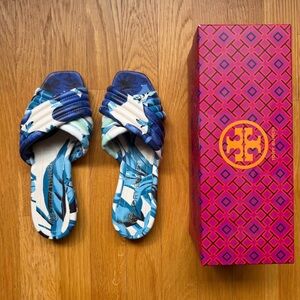 Tory Burch Pink and Red Patterned Shoe Box